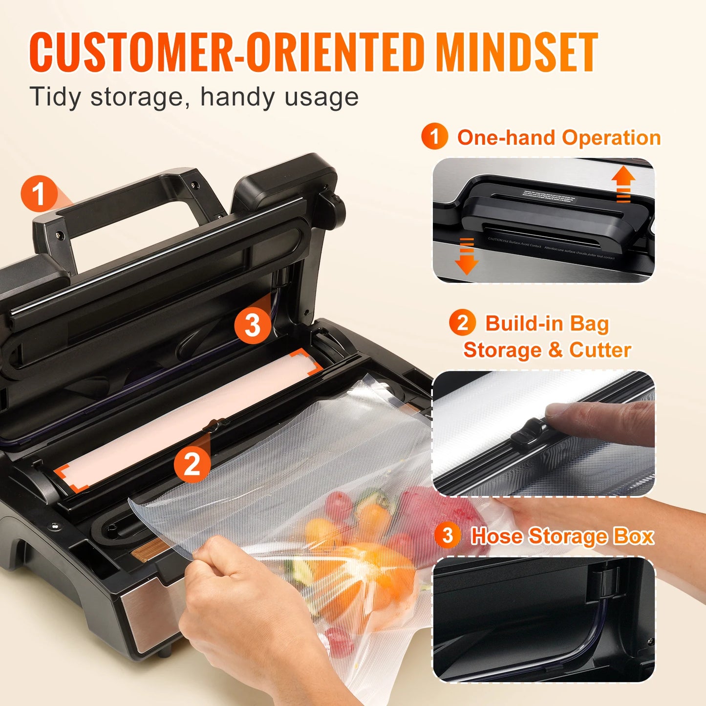 SucceBuy Vacuum Sealer Machine 90KPa 130W Free 10 Vacuum Bags