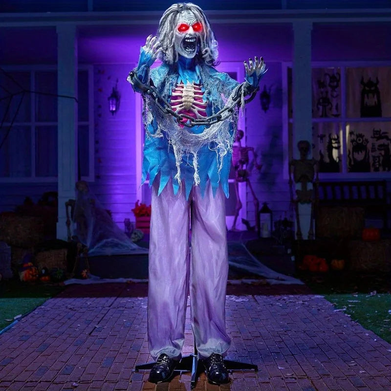 Joyfy Animatronic Zombie Halloween Decoration With Light And Sound