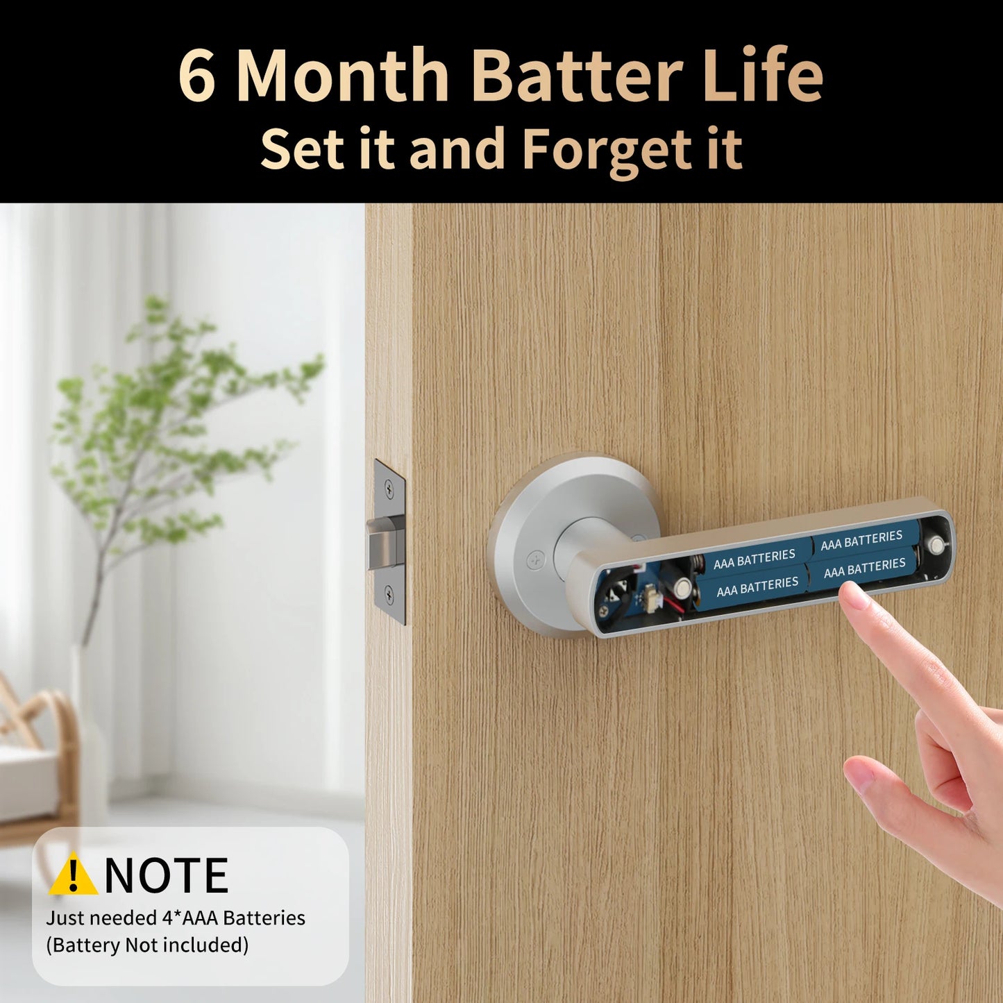 Viladepot Smart Lock Fingerprint App Control Bluetooth Indoor Door Hardware