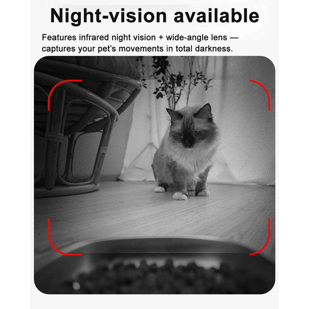 Nityers 4L Automatic Cat Feeder With HD Camera Night Vision
