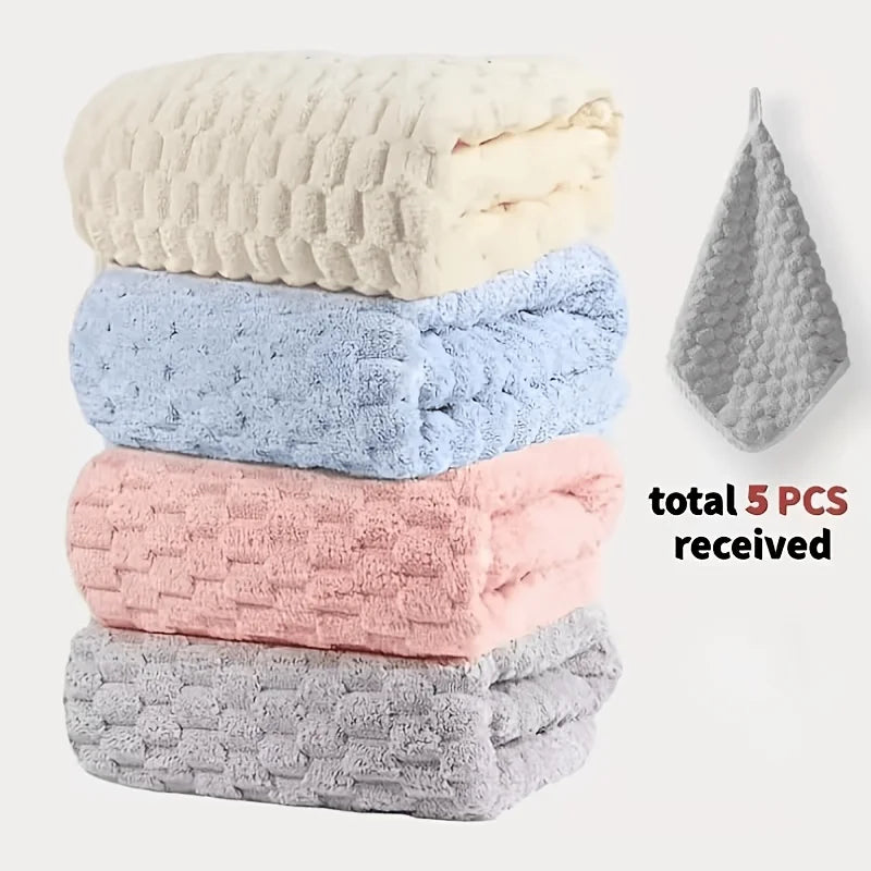 Waffle Weave Microfiber Bath Towels, Ultra Soft And Quick Dry