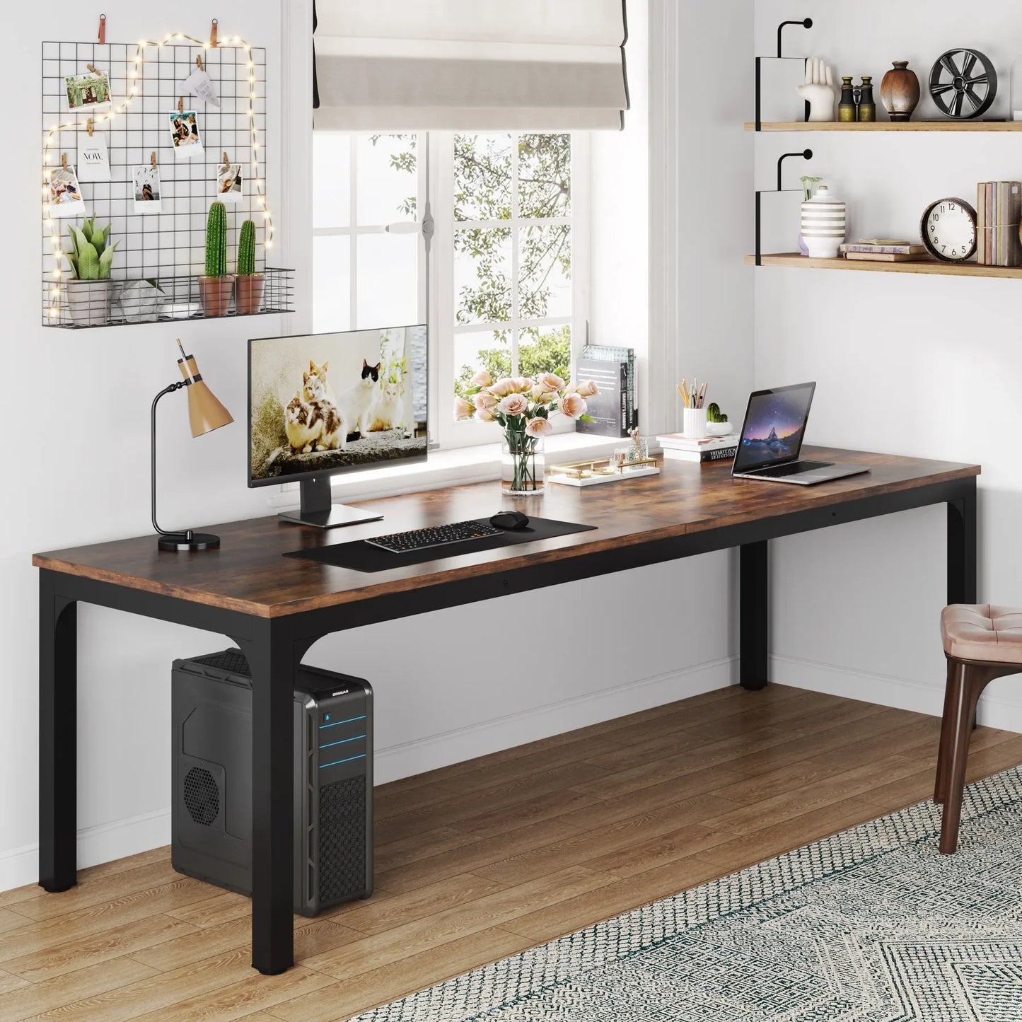 Tribesigns Two Person Desk For Home Office Large Workstation