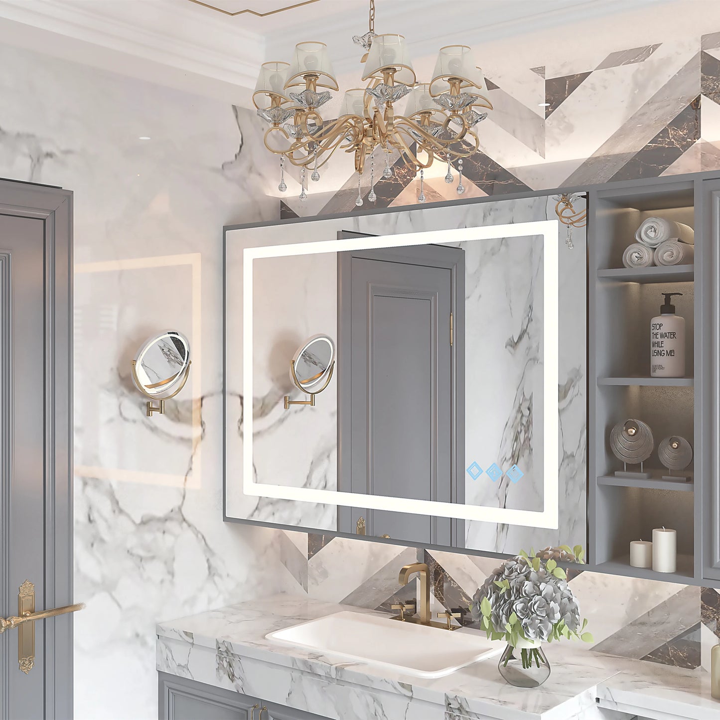 TWISTER.CK LED Vanity Mirror With Dimmable Lighting And Anti-Fog