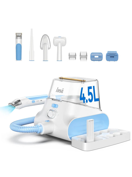 INSE Low Noise Pet Grooming Vacuum With Dog Clipper Kit