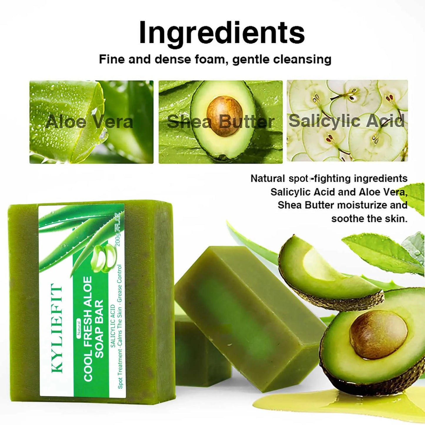 AILKE Aloe Brightening Soap Bar For Face And Body Daily