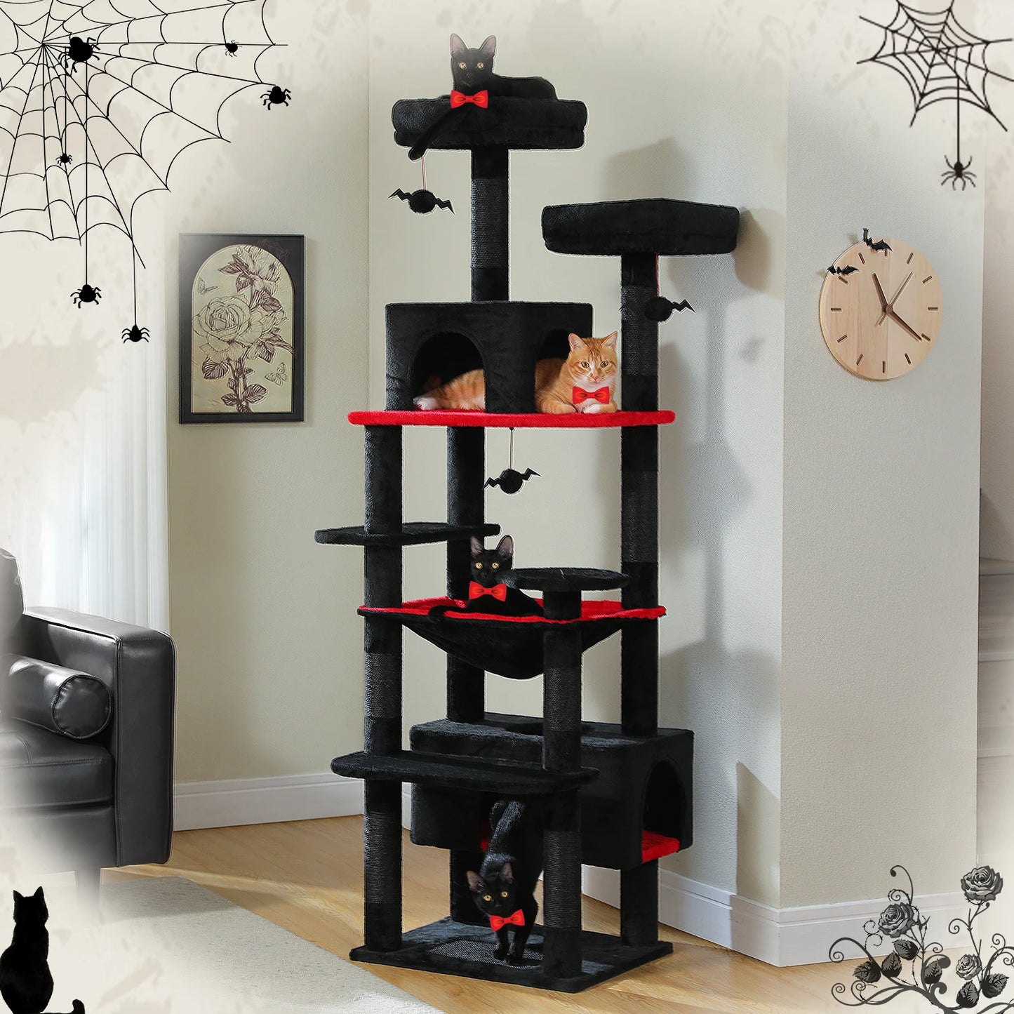PAWZ Road Cat Tree Tower With Scratching Posts And Condos