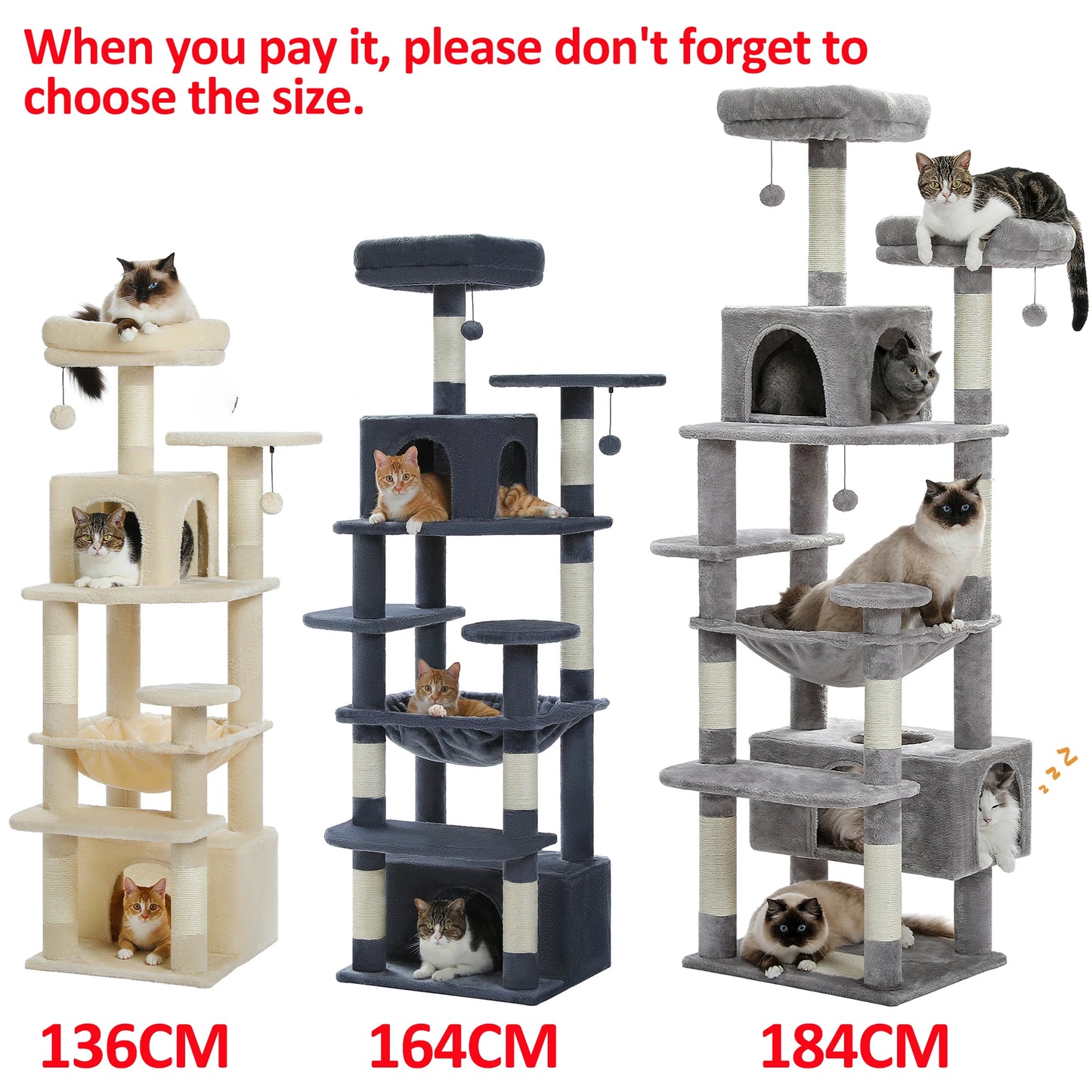PAWZ Road Large Cat Tree For Indoor Cats With Posts