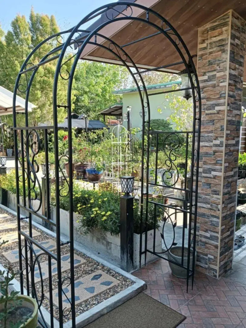 Heavy Duty Metal Garden Arch Plant Climbing Trellis Frame