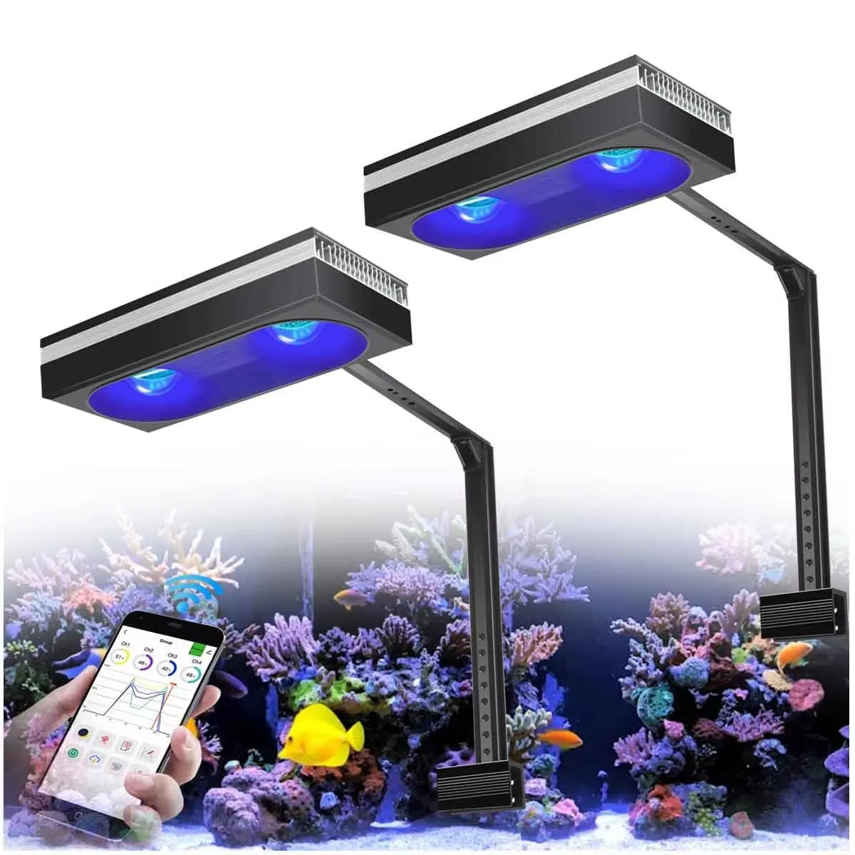 PopBloom RL180 WiFi LED Aquarium Reef Light 180W Full Spectrum
