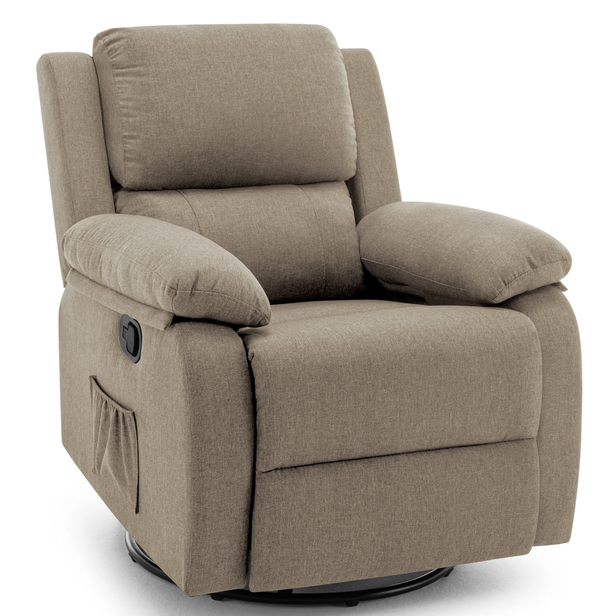 Korser Modern Fabric Swivel Rocking Recliner Chair for Living Room