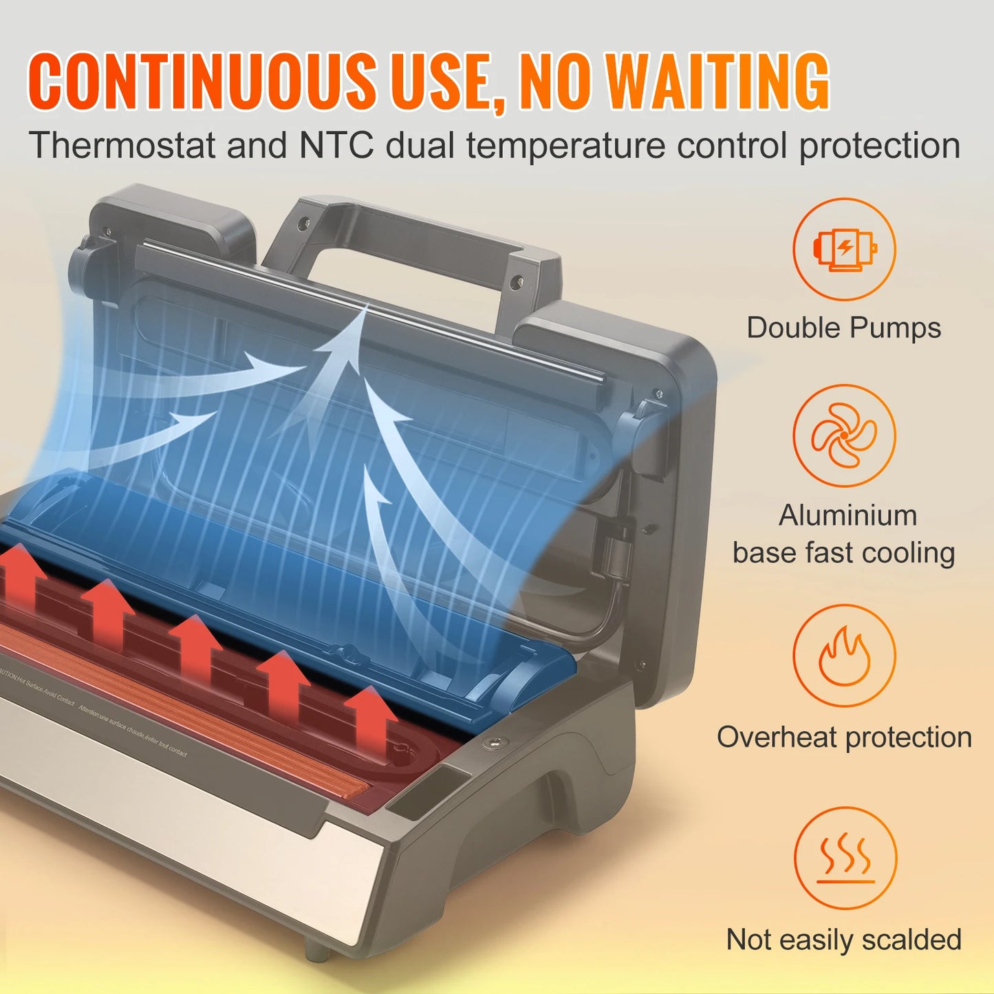 SucceBuy Vacuum Sealer Machine 90KPa 130W Free 10 Vacuum Bags