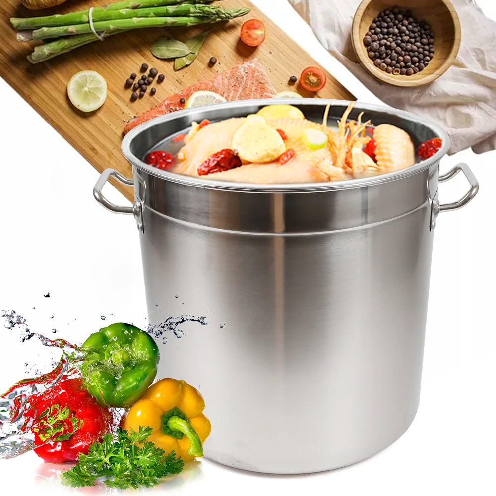 Stainless Steel Heavy Duty Soup and Stock Pot With Lid