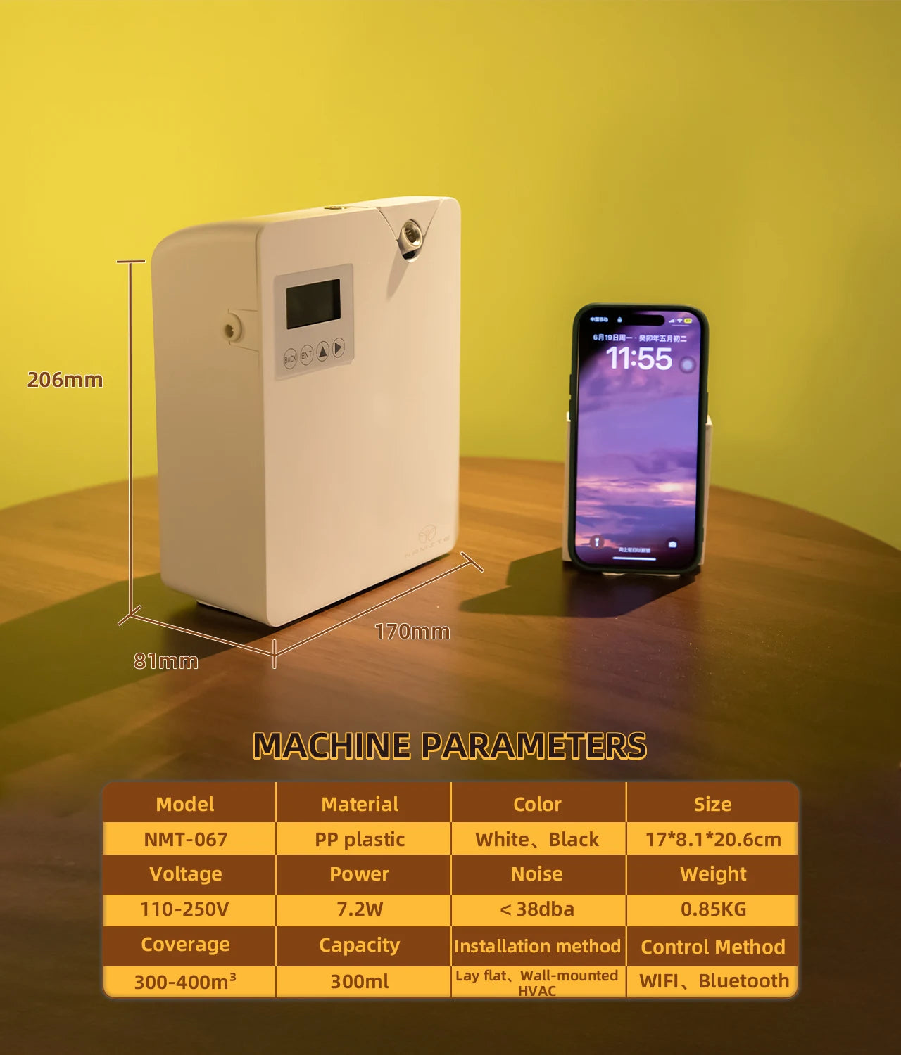 Namste Smart Aroma Diffuser With Wifi And Bluetooth For Rooms