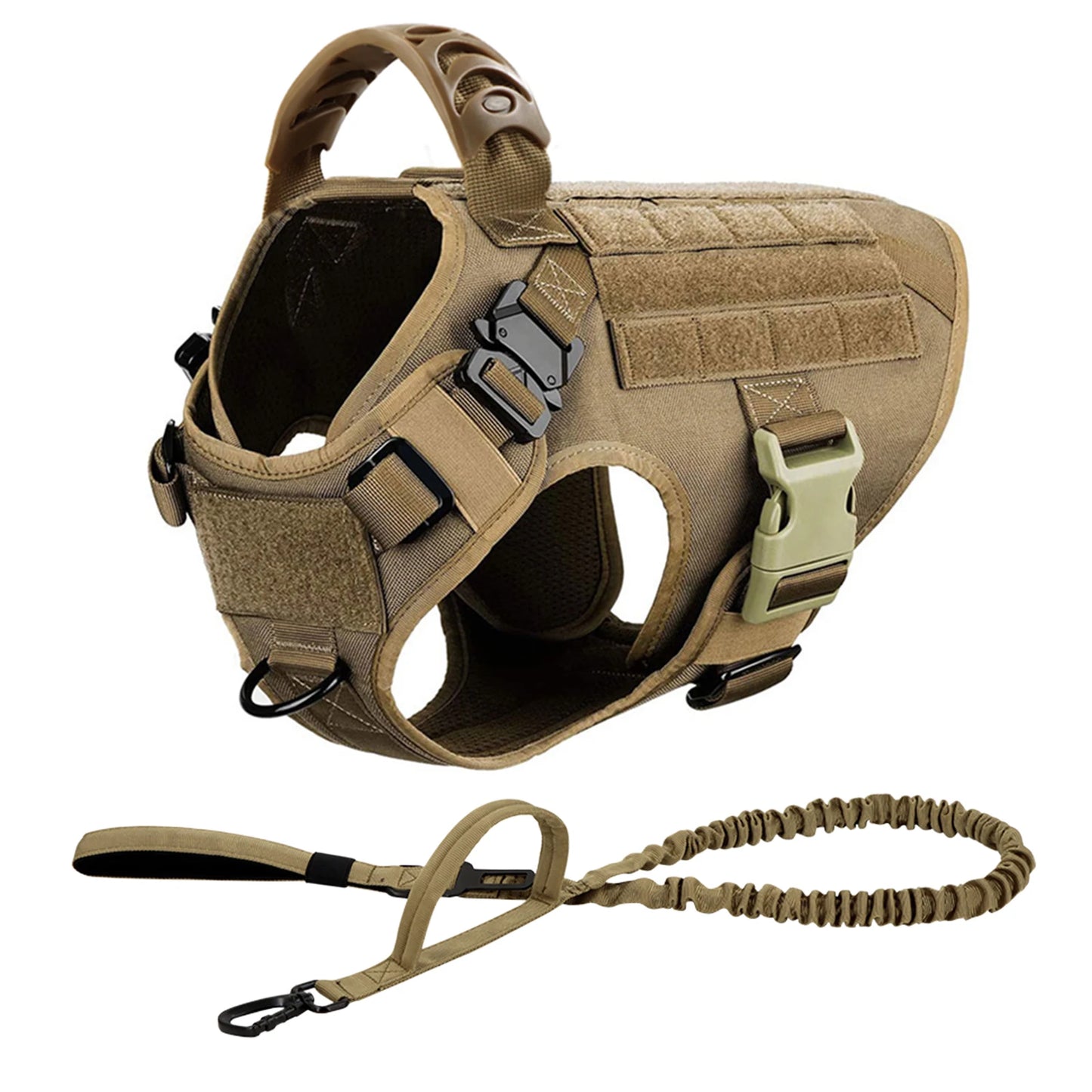 Padded Nylon Dog Harness And Leash Set With Quick Release