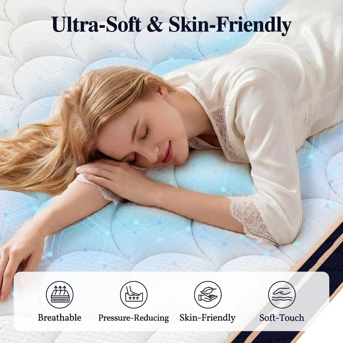 Hybrid Memory Foam Mattress Medium Firm With Motion Isolation