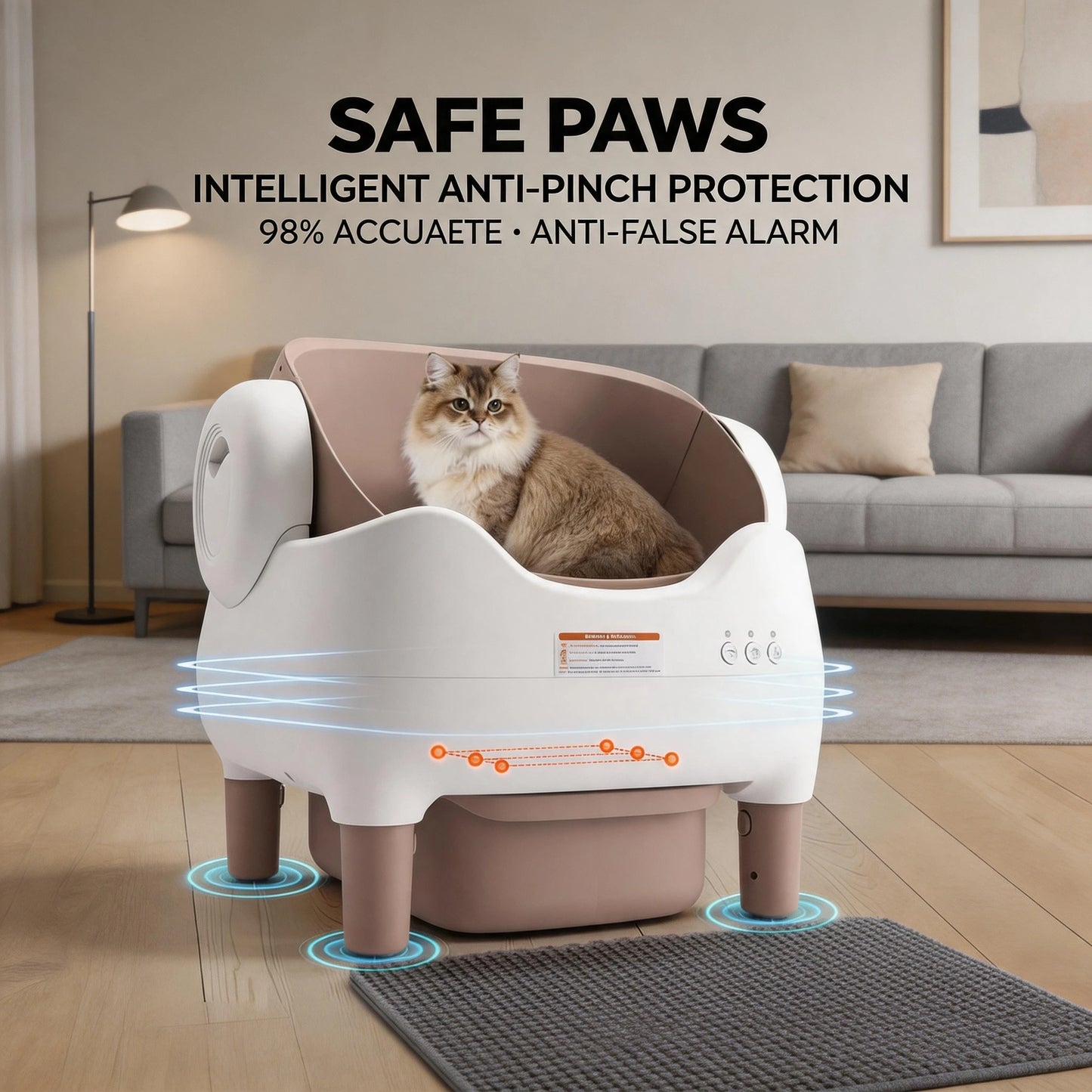 NestPawly Self Cleaning Cat Litter Box With App Control