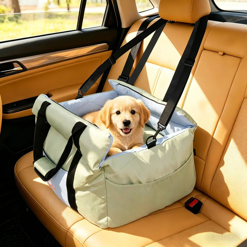 Borwart Portable Dog Booster Car Seat With Removable Cover