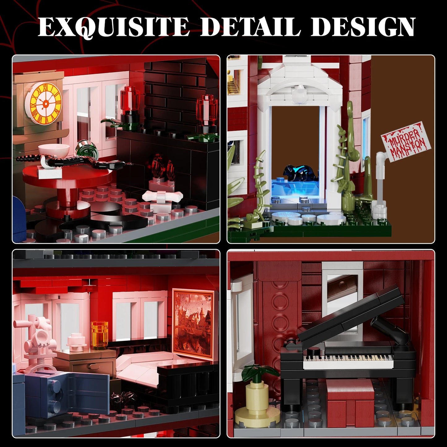 Murder House Creative Building Blocks Architectural Model Home Decor Gift