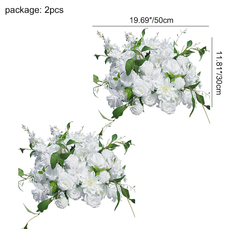 Angela Flower Artificial Rose Lily Delphinium Wedding Backdrop Decor