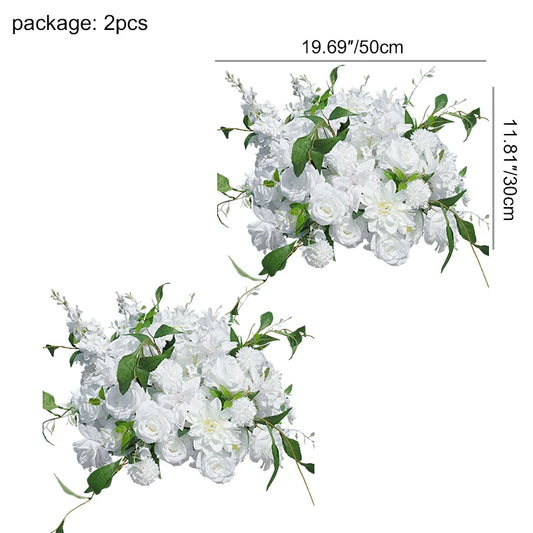 Angela Flower Artificial Rose Lily Delphinium Wedding Backdrop Decor