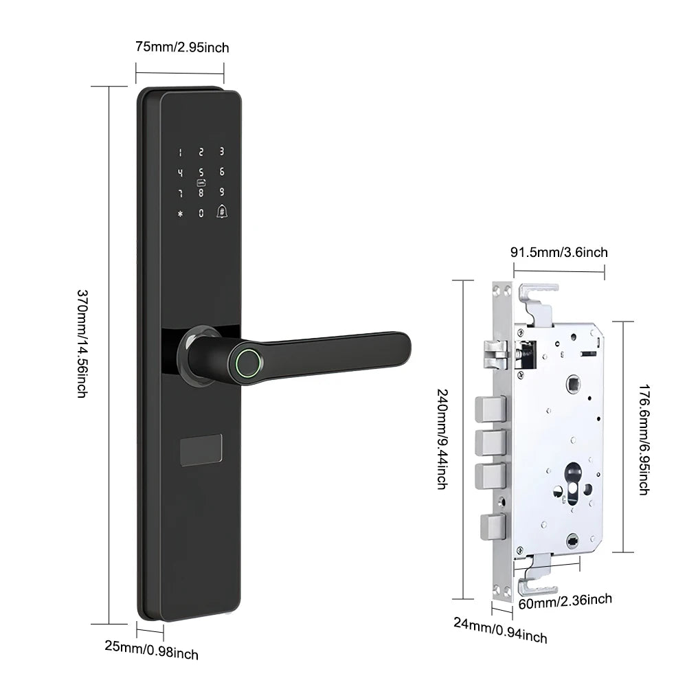 Smart Door Lock With Fingerprint App Password And Rfid Access