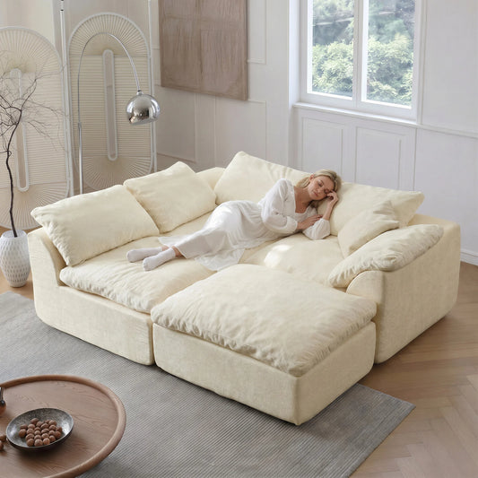 Yeflixvrau Modern Modular Sectional Sofa Cloud Couch