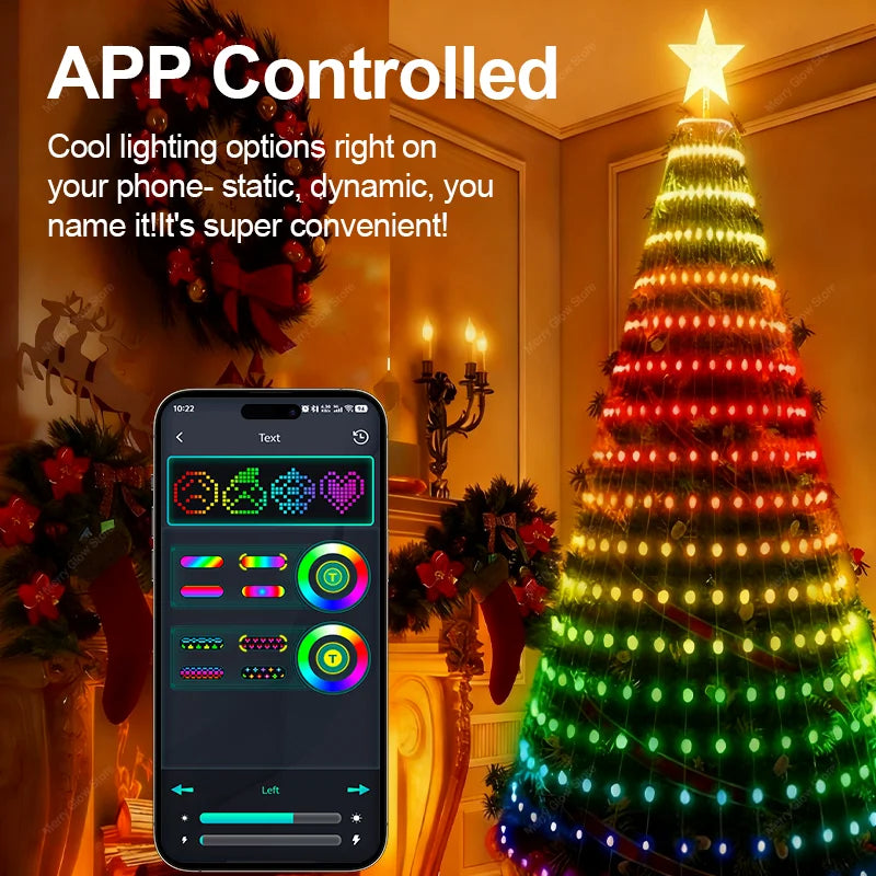 MIMIRGB Smart Bluetooth Christmas Tree Lights With Music Sync
