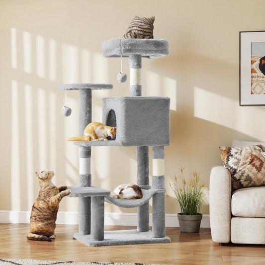 JHK Cat Tree MultiCat Climbing Tower With Sisal Posts