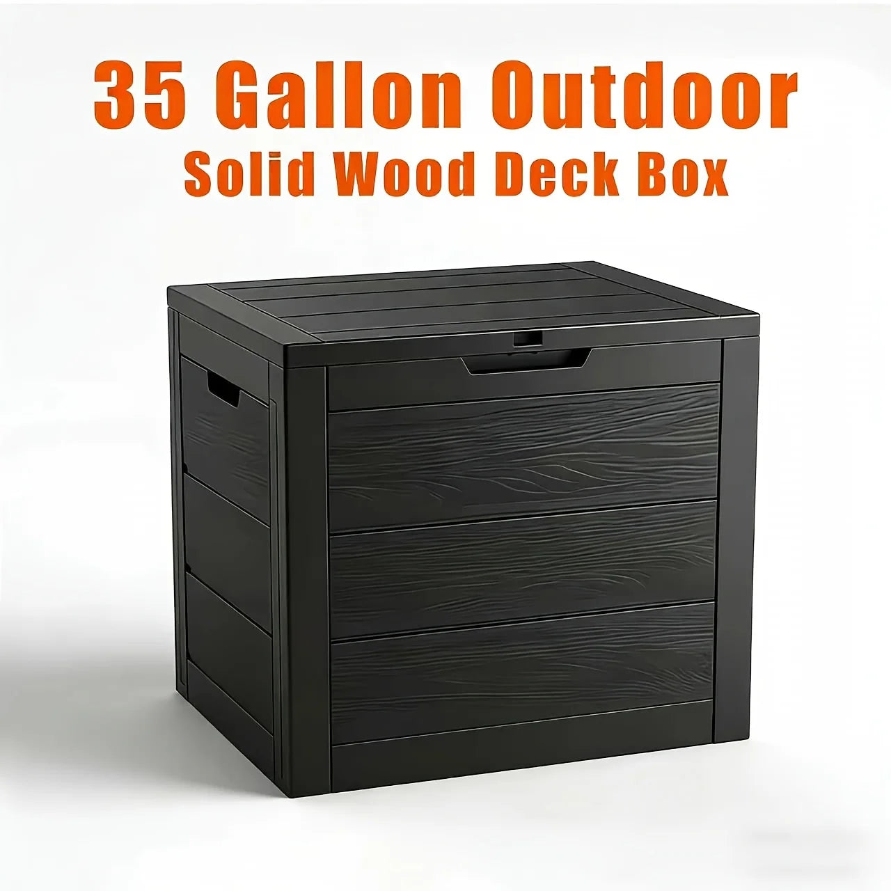 Outdoor Resin Storage Box With Locking Lid For Deck