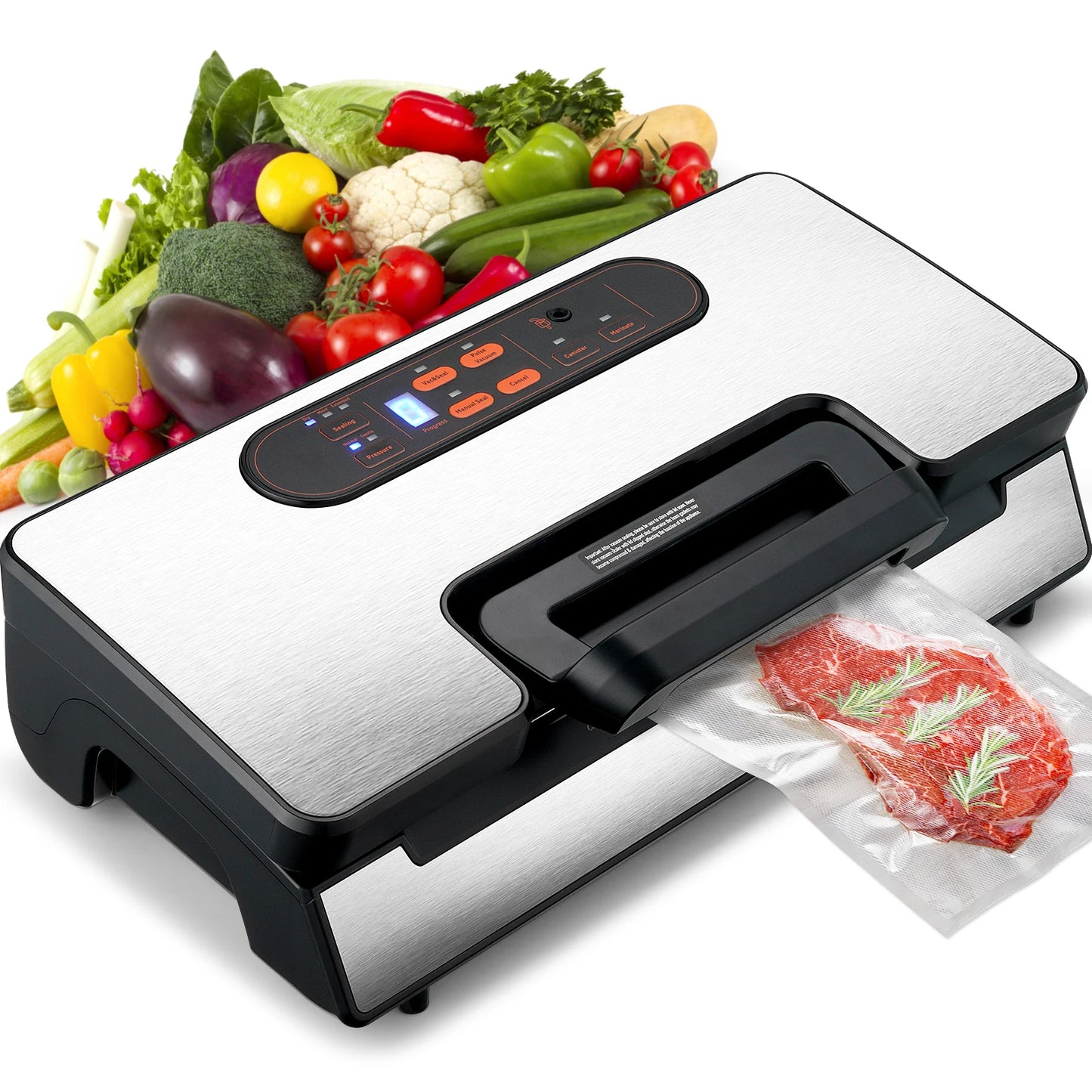 SucceBuy Vacuum Sealer Machine 90KPa 130W Free 10 Vacuum Bags