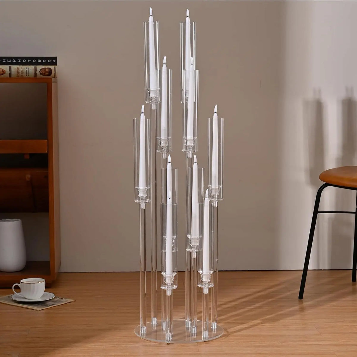 Acrylic Candelabra Centerpiece For Wedding Candle Decor