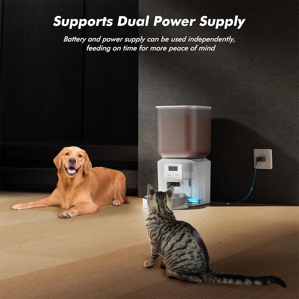 Nityers Automatic Cat Feeder With Key Control And Voice Recorder